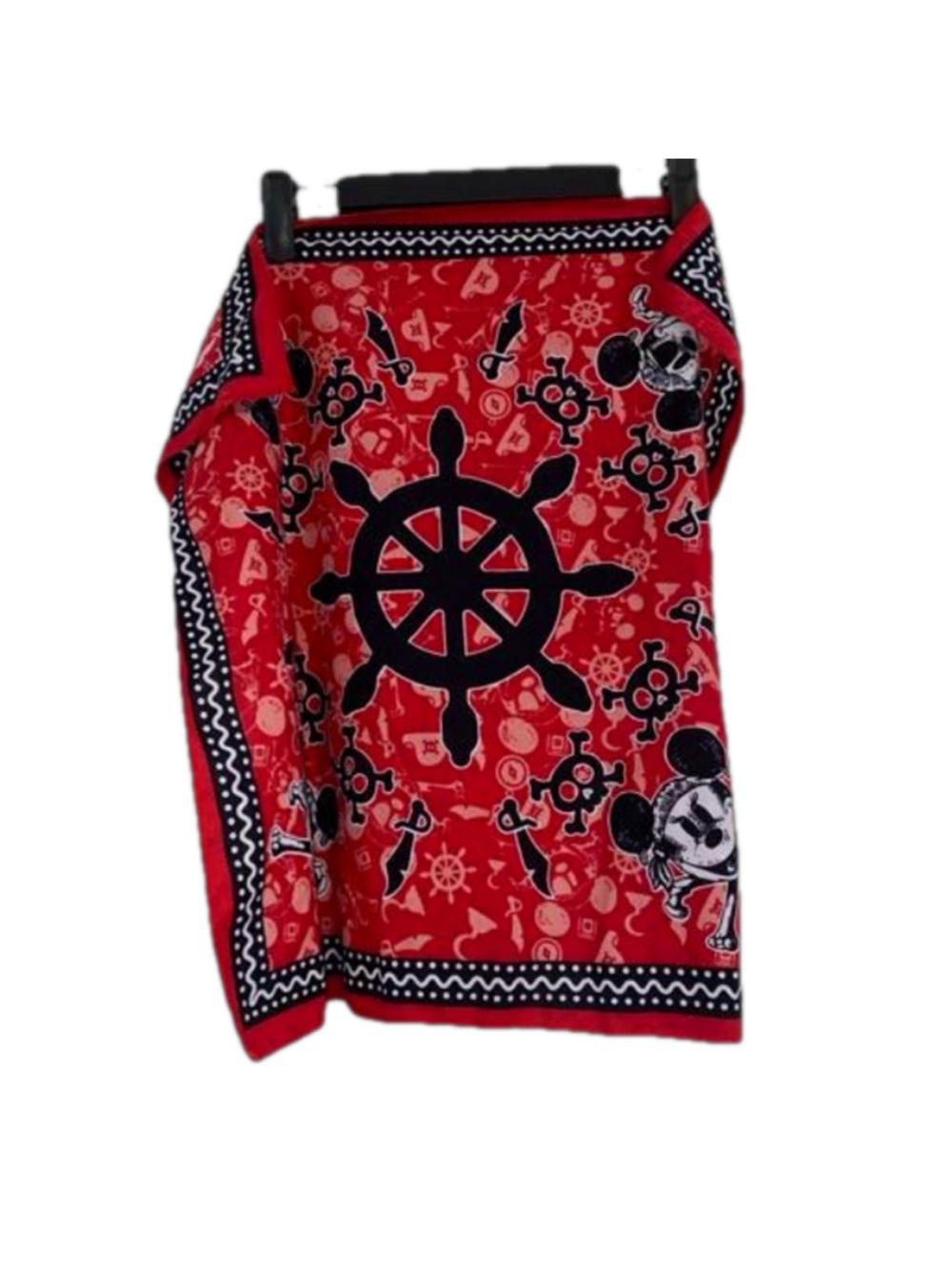 Disney Pirate Mickey Bandana Black and red.